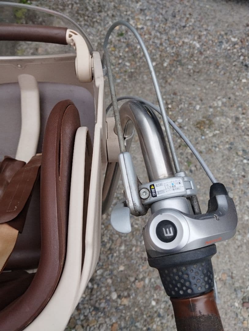 【ブリジストン】緑色シティサイクル チャイルドシート付き 子供乗せ自転車