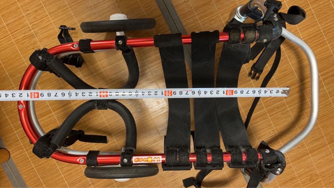 犬用車いす 赤/銀 調整可能