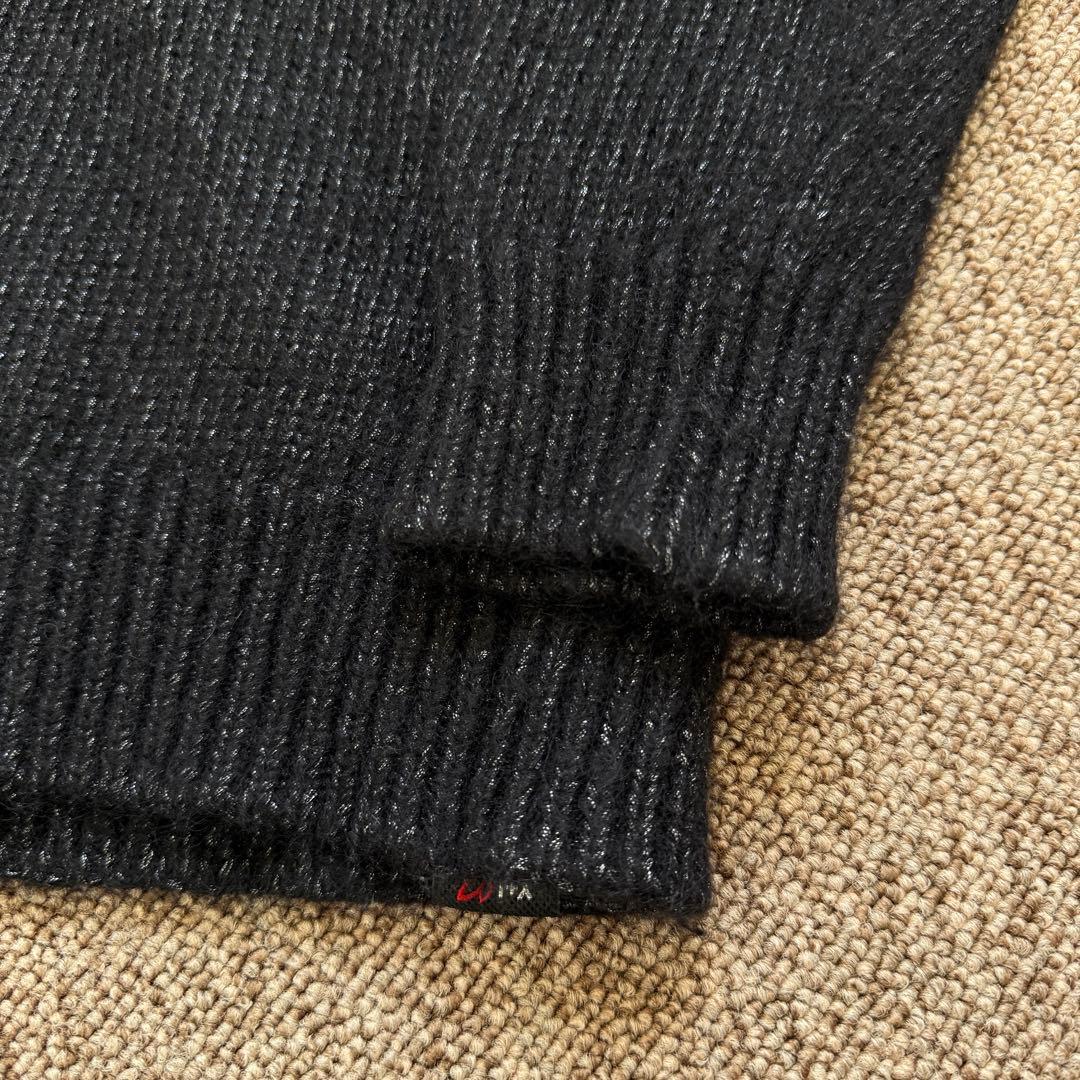 アルパカ素材　美品　マスターバニー　ニット　L〜XL相当　黒　セーター　　5