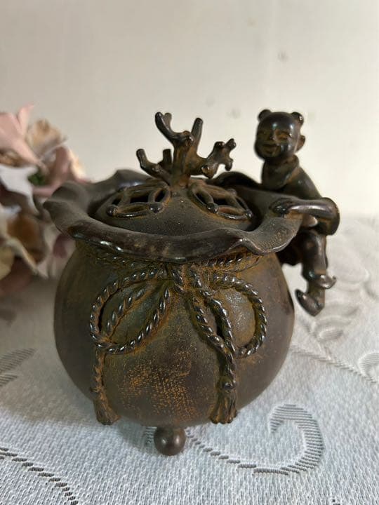 高岡銅器　瑞雲作　香炉 アンティーク インテリア