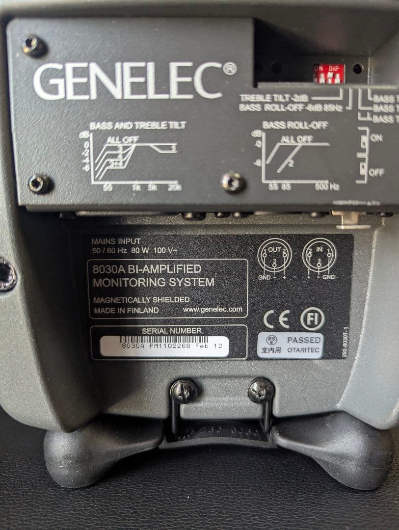 お買い得 美品 GENELEC 8030A ペア モニタースピーカー