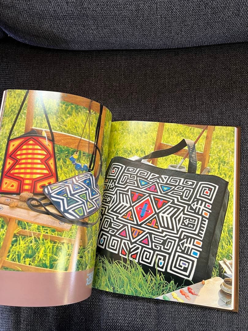 絶版・美品 パナマの民族手芸 モラ MOLA 図案集付 中山富美子 本　趣味