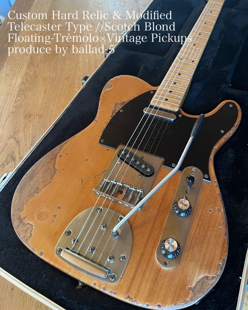 ハードレリックテレキャスタータイプ/フローティングトレモロ×アルニコピックアップ