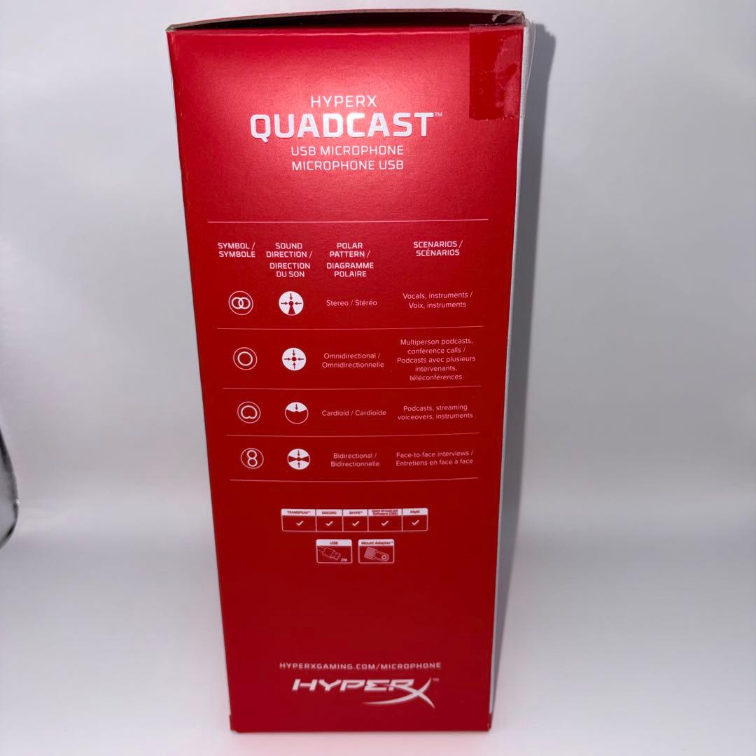 HyperX QuadCast スタンドアロンマイク HX-MICQC-BK