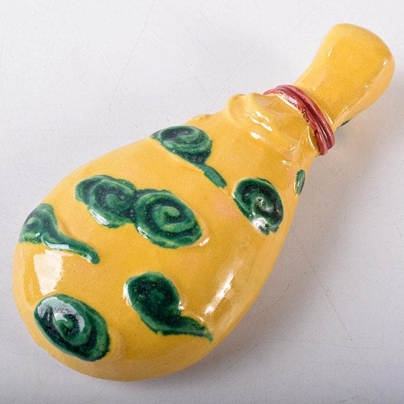 茶道具　松阪萬古焼　松古窯　佐久間芳丘作　色絵　干支　巳香合　共箱　V　8209