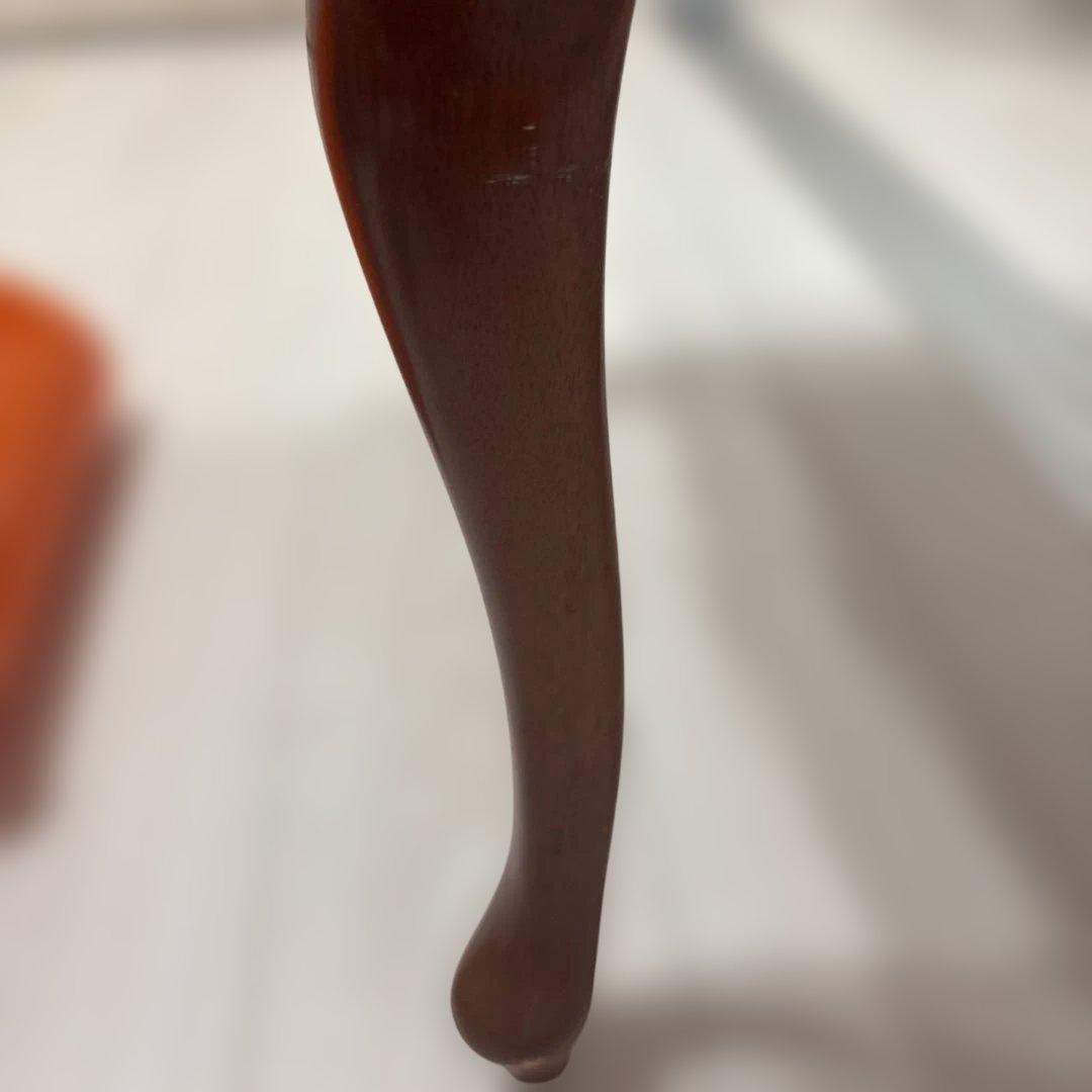 【昭和レトロ】Maruni 木製 花柄装飾 センターテーブル アンティーク