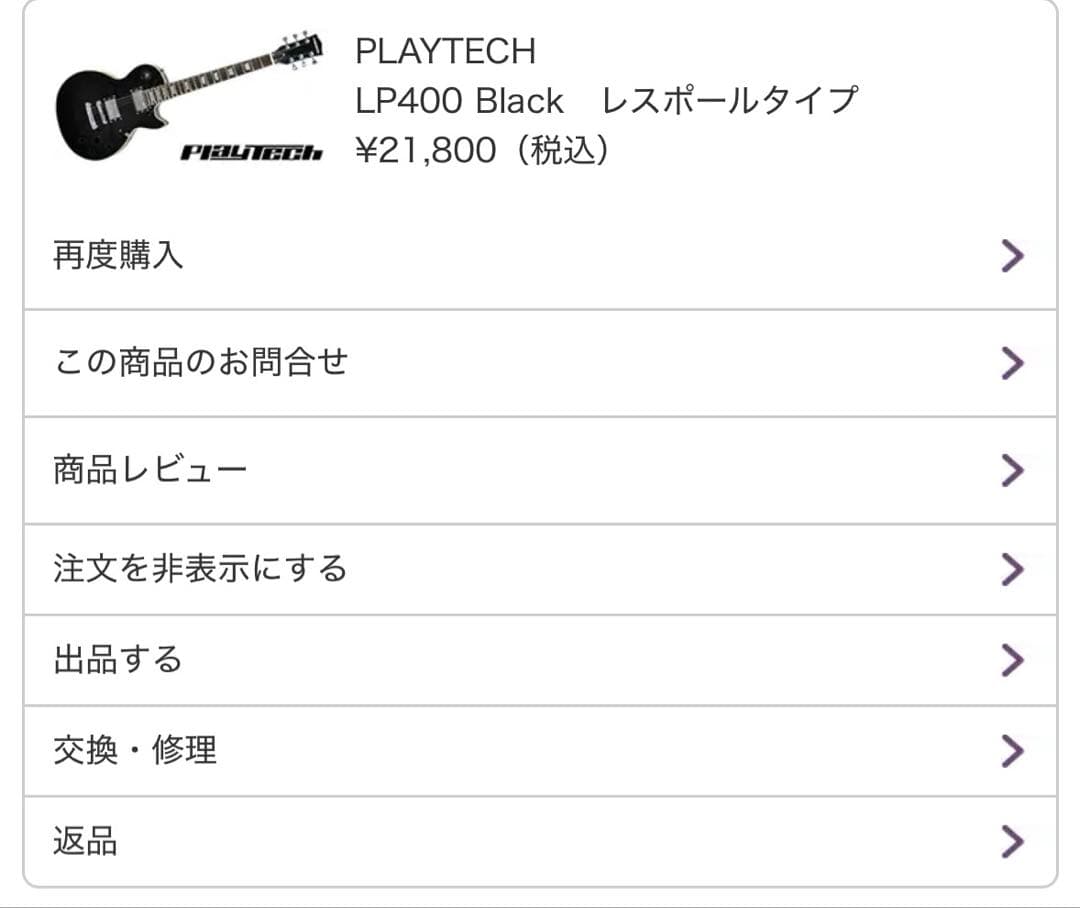 ほえサマ☆ Playtech ブラック エレキギター レスポールタイプ