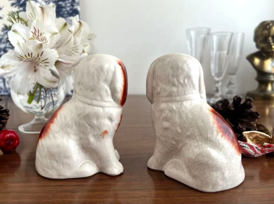 英国ヴィンテージ ♤ 小さなスタッフォードシャー・ドッグ