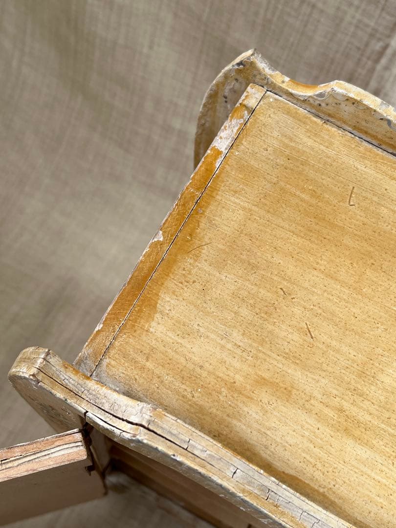 アンティークビスクドールドールワードローブチェスト木製小家具小物収納