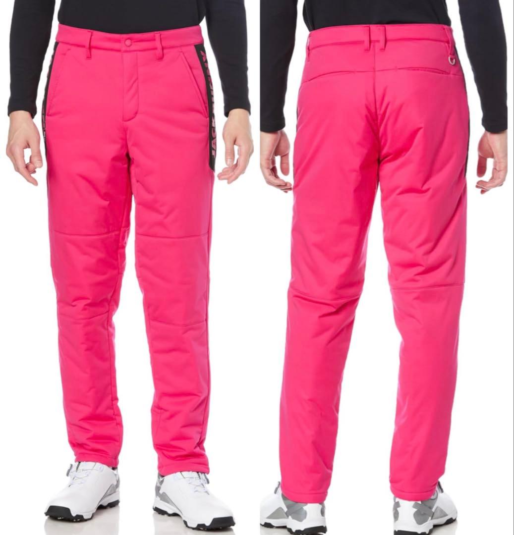 新品 パーリーゲイツ ジャックバニー PEスムース 中綿パンツ(4)M/ピンク