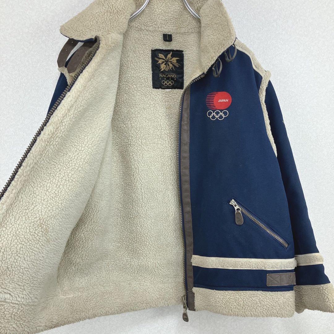◇【ミズノ】長野冬季オリンピック日本代表ボアジャケット 1998年 プリントロゴ