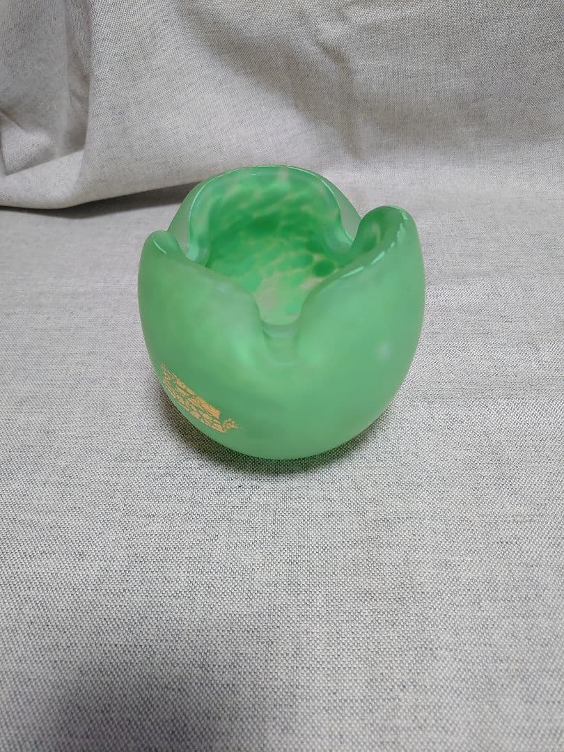 藤田喬平 手吹 金彩 灰皿 ガラス 2個