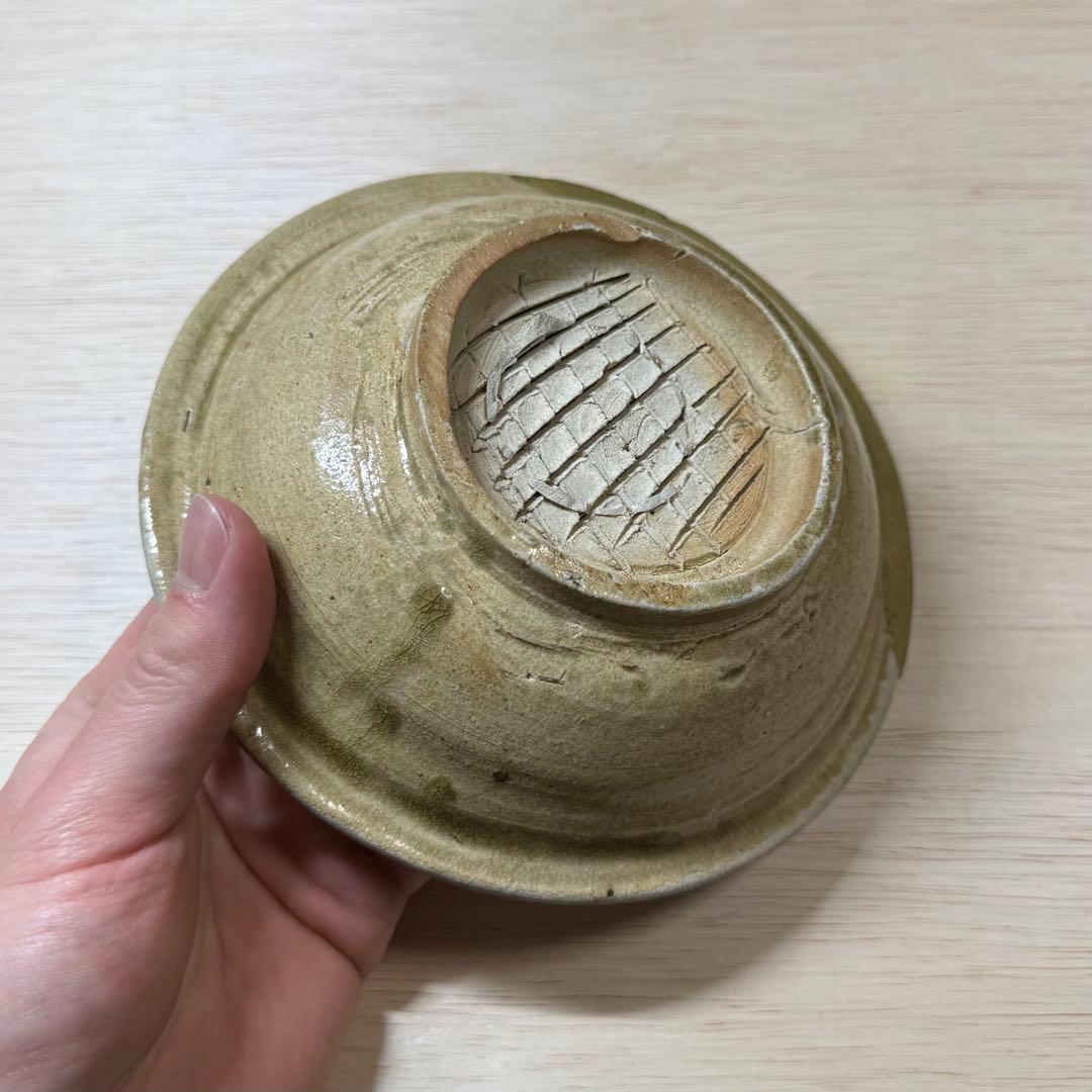 古瀬戸 高台おろし皿 卸皿 中皿 鎌倉時代 灰釉 山茶碗 陶片 古美術 骨董