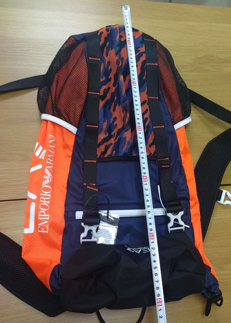 ヴィヴィ=ウエストエンド専用　EA7 バスケットボール用リュック オレンジ迷彩