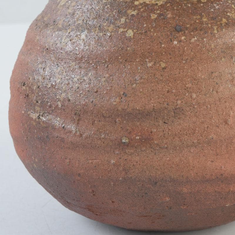 北大路魯山人作　信楽焼　花入　壷　共箱　V　9660