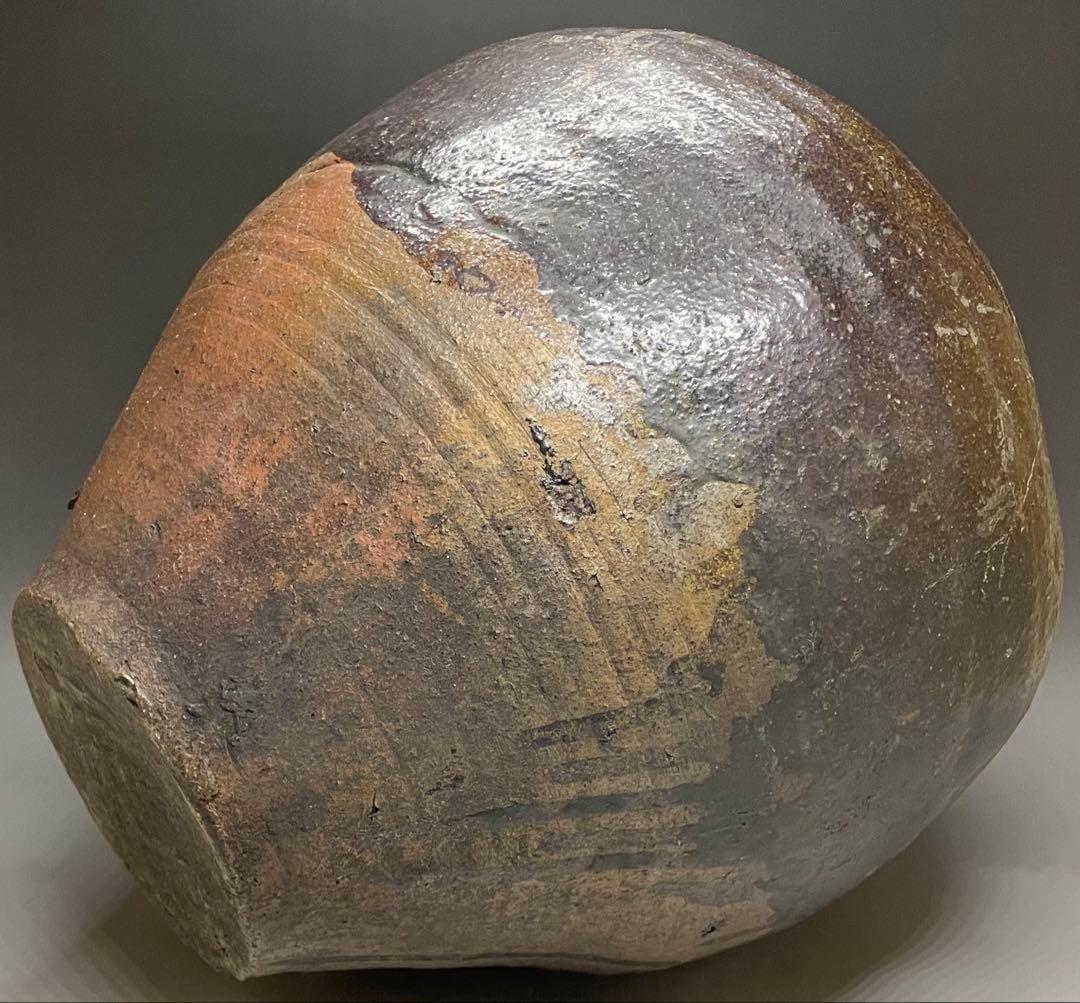 大壺　37cm 　古信楽焼　三耳壺　江戸時代　T.c543