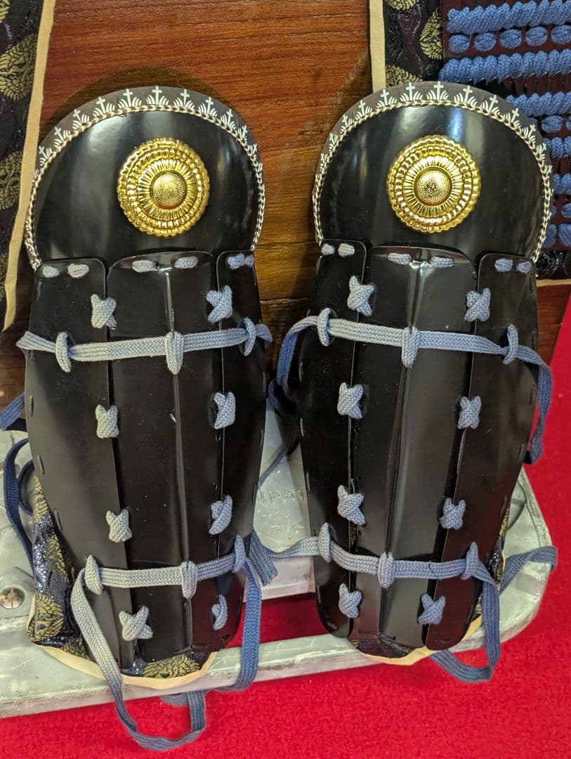 等身大 甲冑 鎧兜 鎧一式 甲冑 鎧櫃 鎧立付 面頰 青糸大縅鎧 伊達政宗公 写