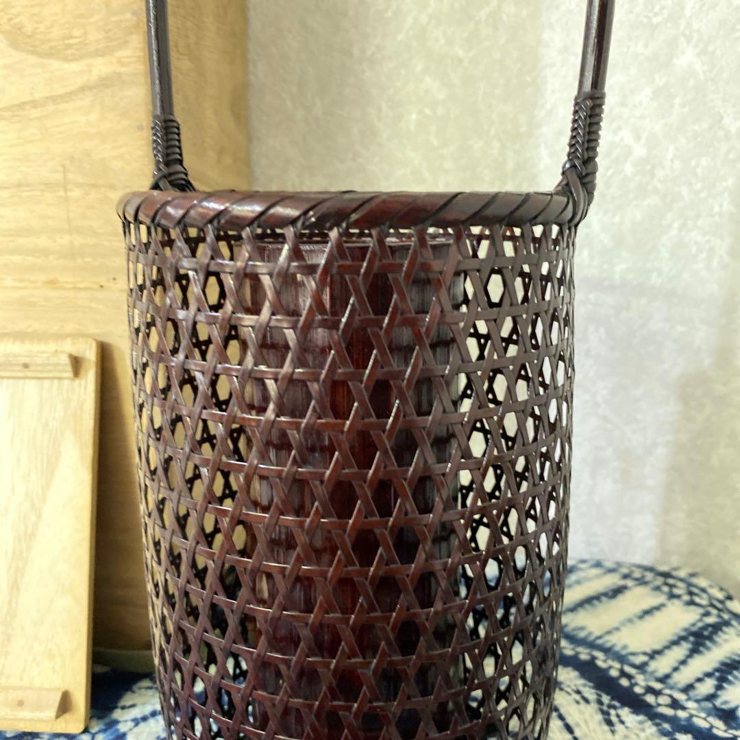 竹雲斎　筒形花籠