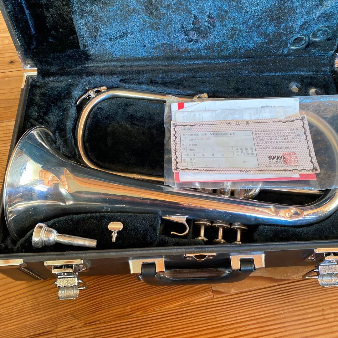 ヤマハ　コルネット・ケース・マウスピース・保証書付き　中古品