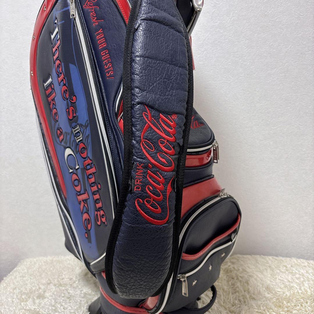 【希少品】 コカコーラ キャディバッグ カート式 8分割 レザー・エナメル仕様