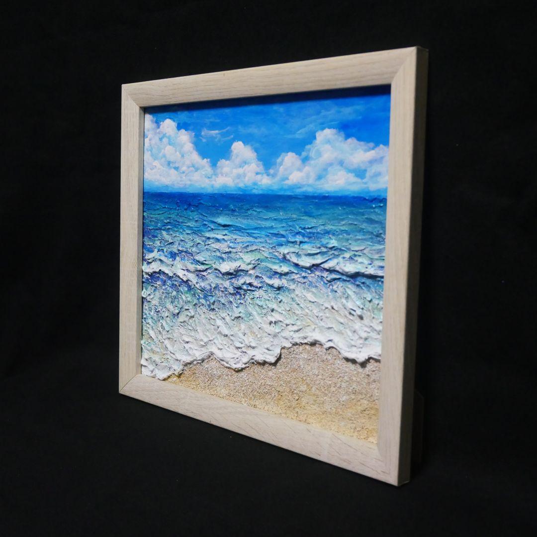 油絵 油彩 油彩画 絵 絵画 【真夏の海】