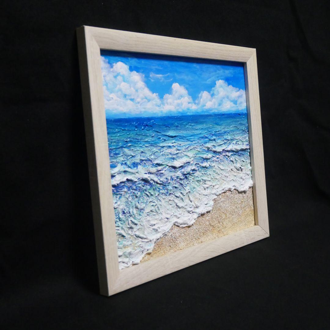 油絵 油彩 油彩画 絵 絵画 【真夏の海】
