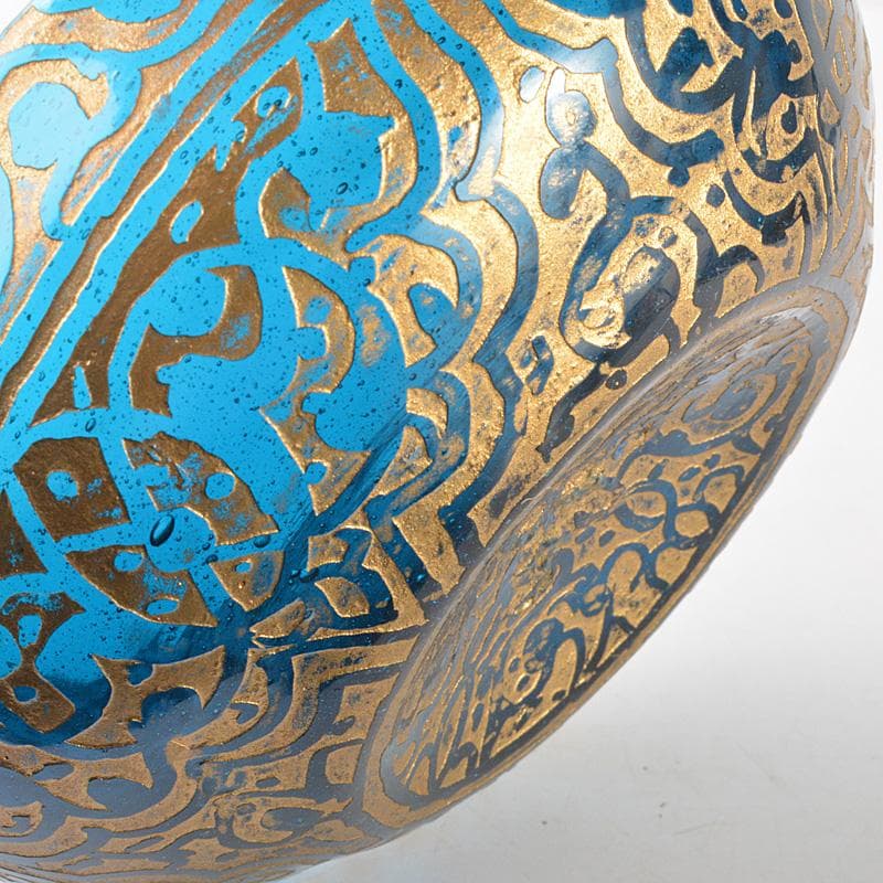 アンティーク　ガラス工芸　金彩　フィンガーボウル　V　R7253