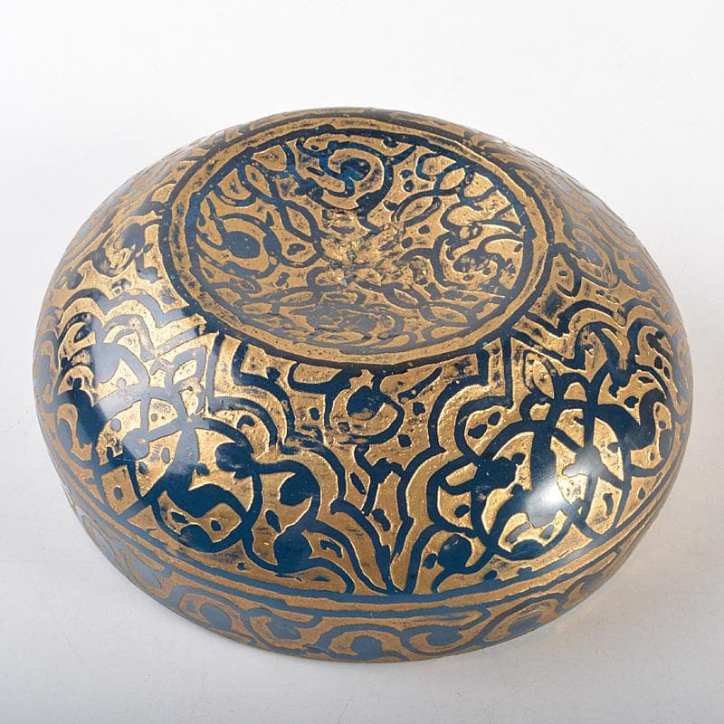 アンティーク　ガラス工芸　金彩　フィンガーボウル　V　R7253