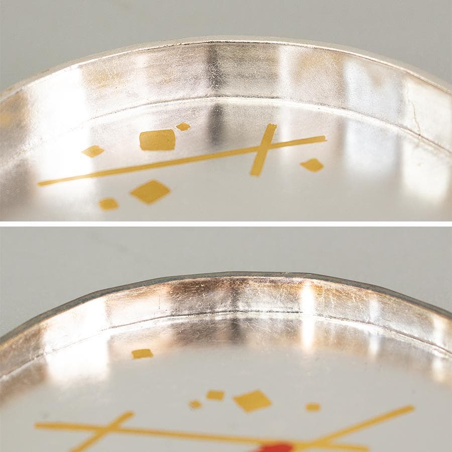 岡本漆専堂 漆園 而妙斎 書付 花押 青漆 折溜 香合 共箱 茶道具