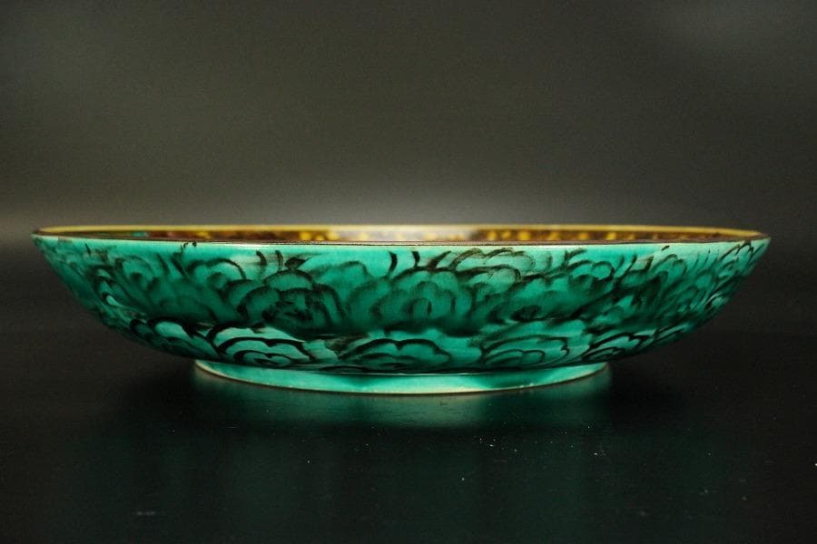 古九谷写 色絵 皿 φ30.5㎝(メ1056-3)