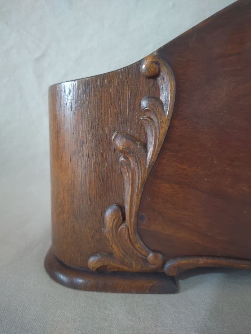 【アンティーク】マウテ Mauthe ゼンマイ式 置時計 ドイツ製 木製