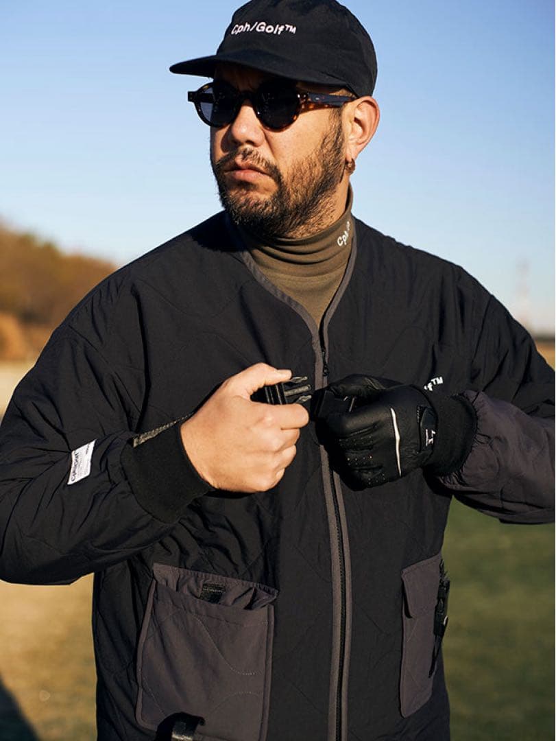 25FW　中綿ノーカラージャケット(メンズ)　CHG25-AW-J06 M