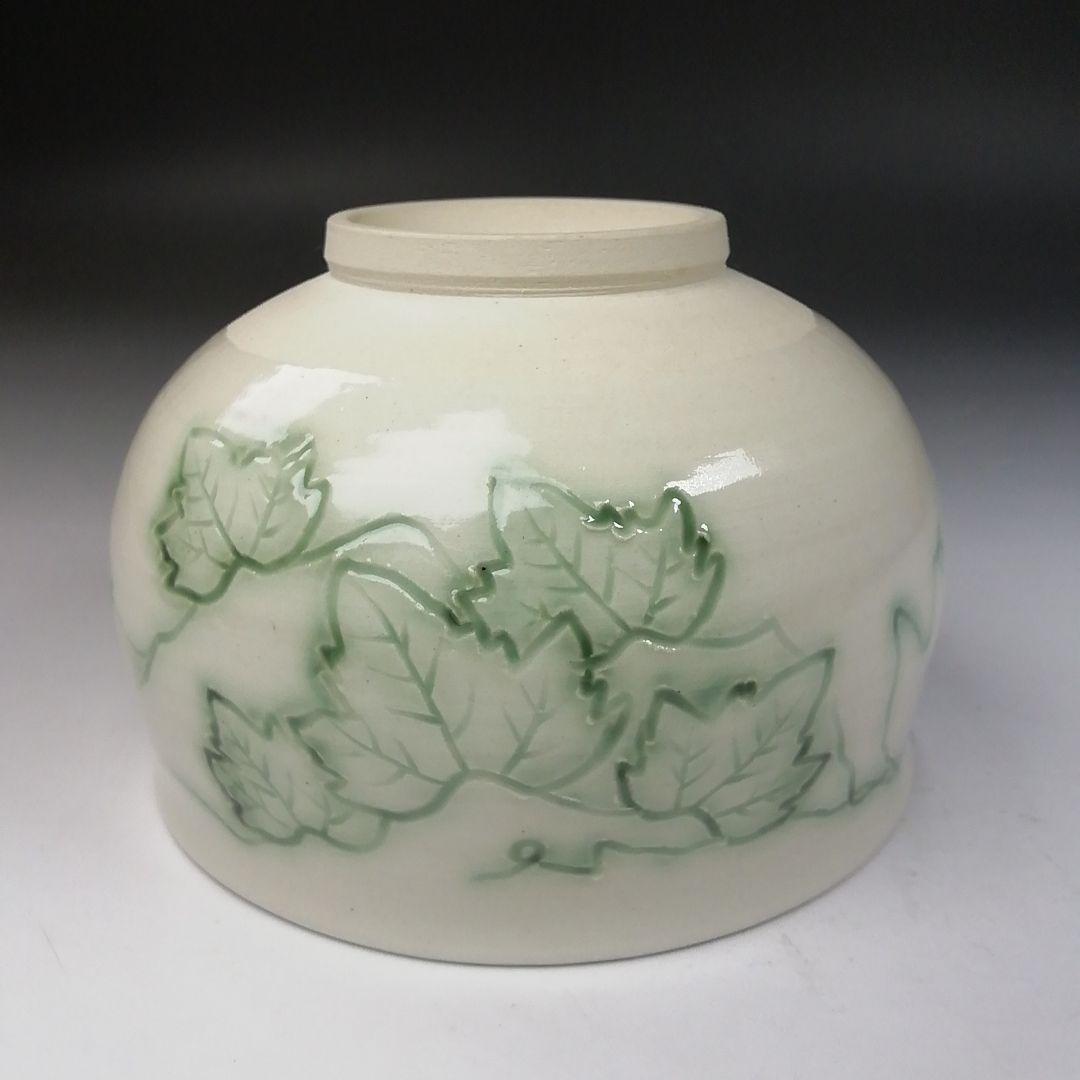 Ｔ７５６　茶碗　『彫蔦紋』『諏訪蘇山』　共箱　抹茶碗　茶道具