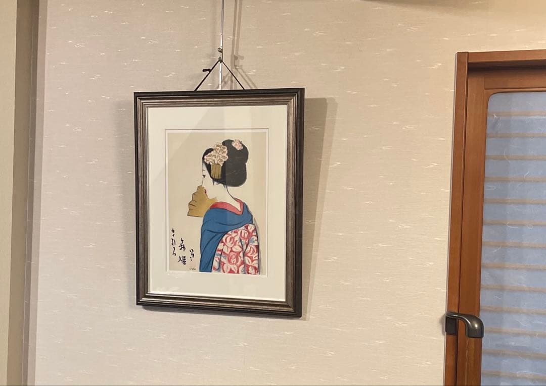 竹久夢二 「舞姫」 額の外寸570ｘ460mm 複製画 日本画 228/300