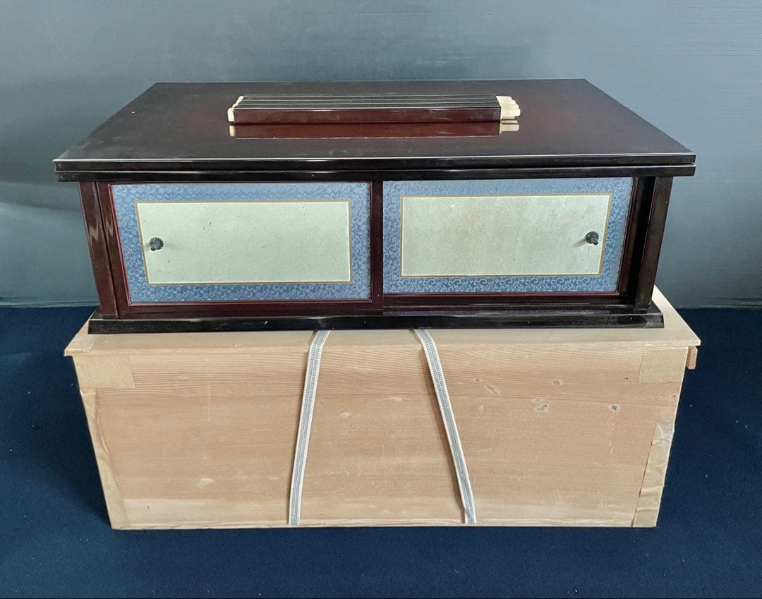 「母」 春慶塗 紹鴎棚 組立式 茶道具 共箱 （901F③）