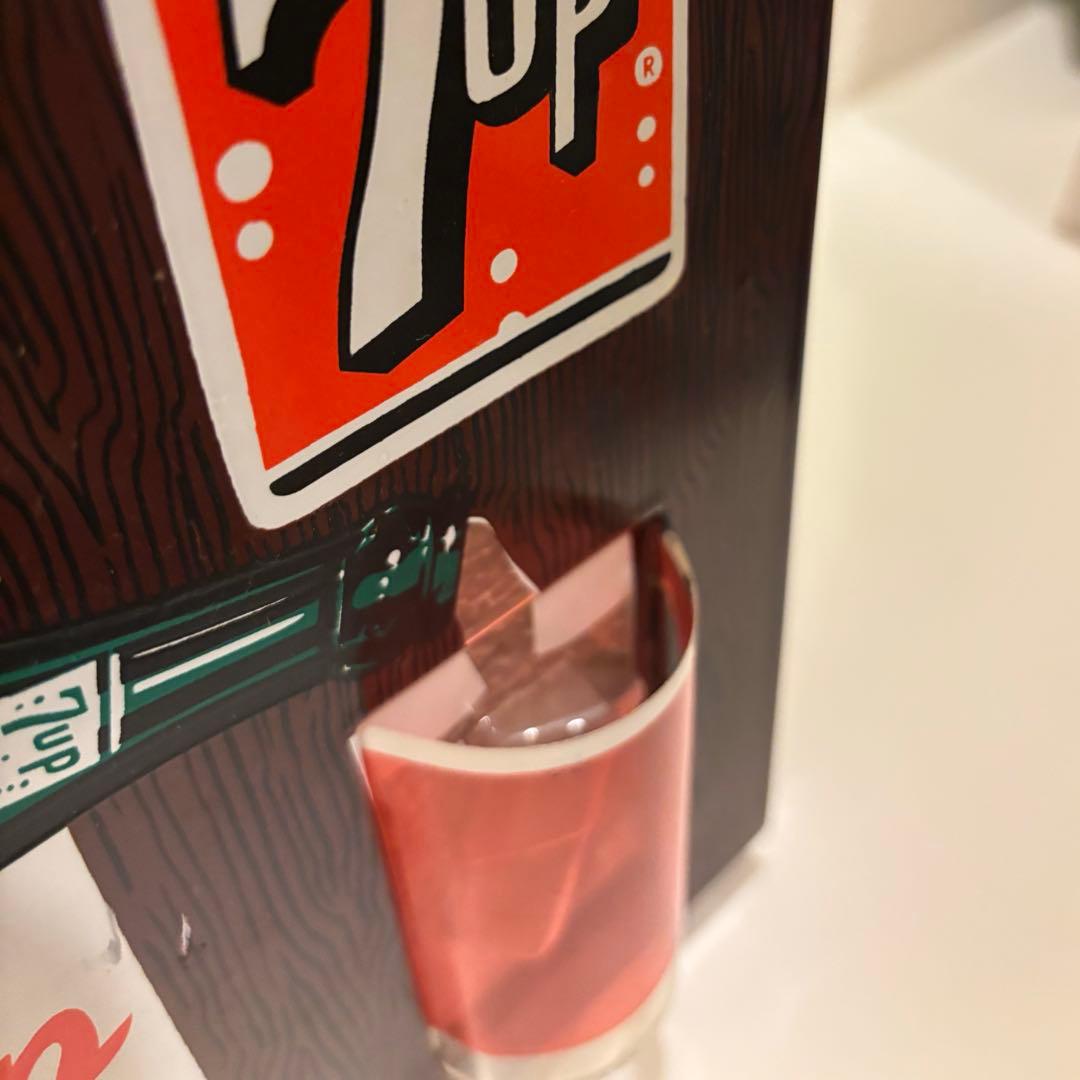 【7UPセブンアップWINE】動くライトヴィンテージ看板※ジャンク品