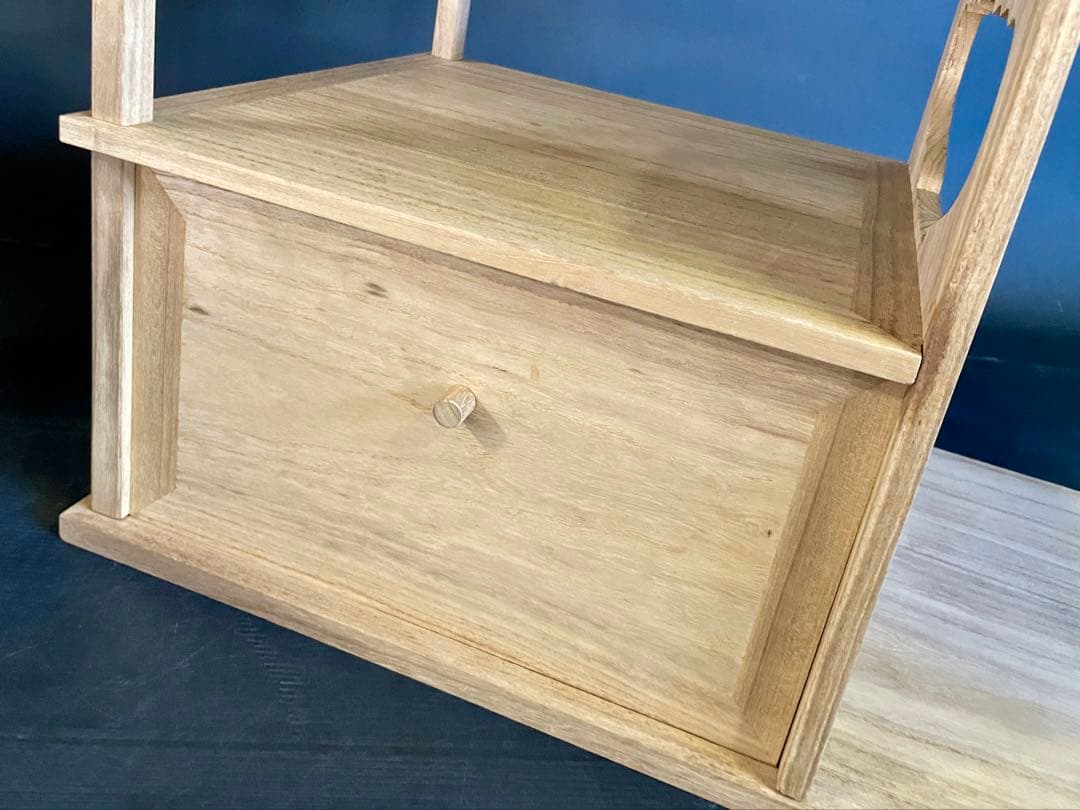 特価❣️『母』 利休好 袋棚 志野棚 組立式 仕舞い箱 茶道具 （26F①）