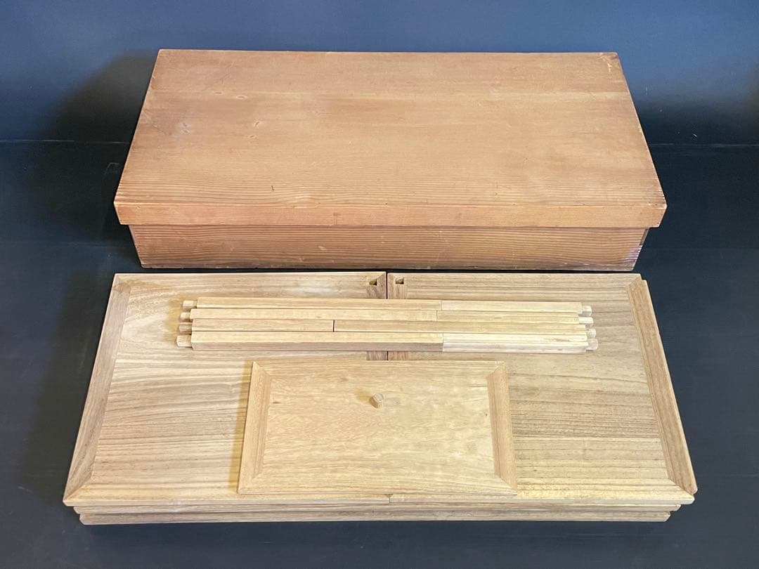 特価❣️『母』 利休好 袋棚 志野棚 組立式 仕舞い箱 茶道具 （26F①）