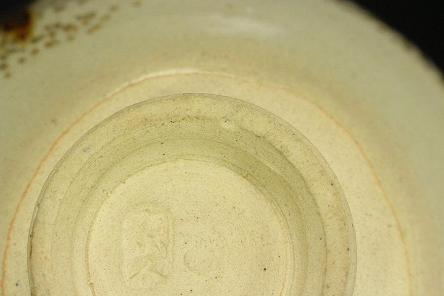 茶道具 糸田川阿山人造 若松の画 在印 共箱(LC881)