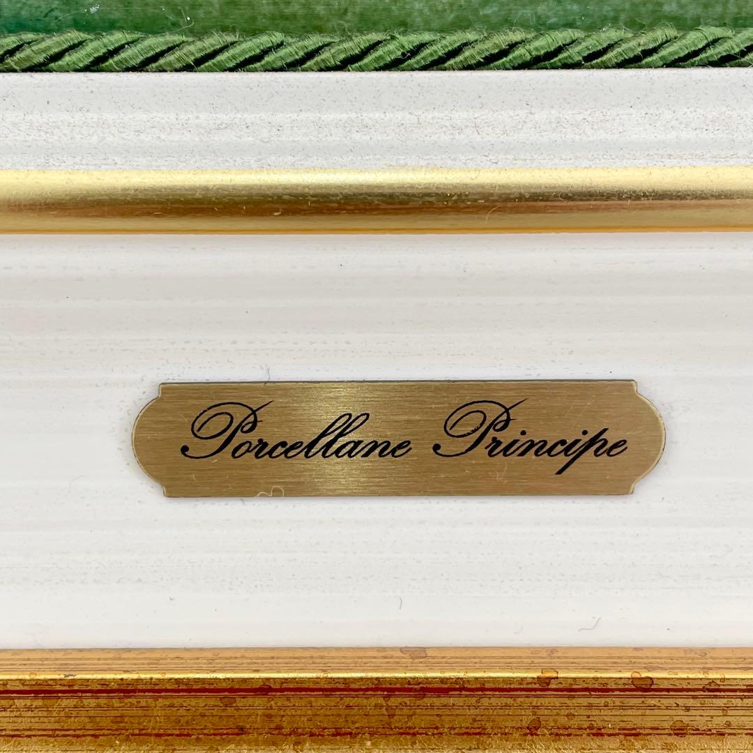 イタリア porcellane PRINCIPE プリンシペ 陶額 白馬 高級