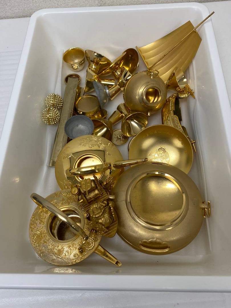 3-3287 24KGP金盃、錫製、他金属品等まとめ