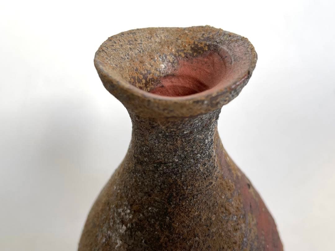 陶芸家　作家物　辻村塊　焼締徳利　酒器　共箱　辻村史朗