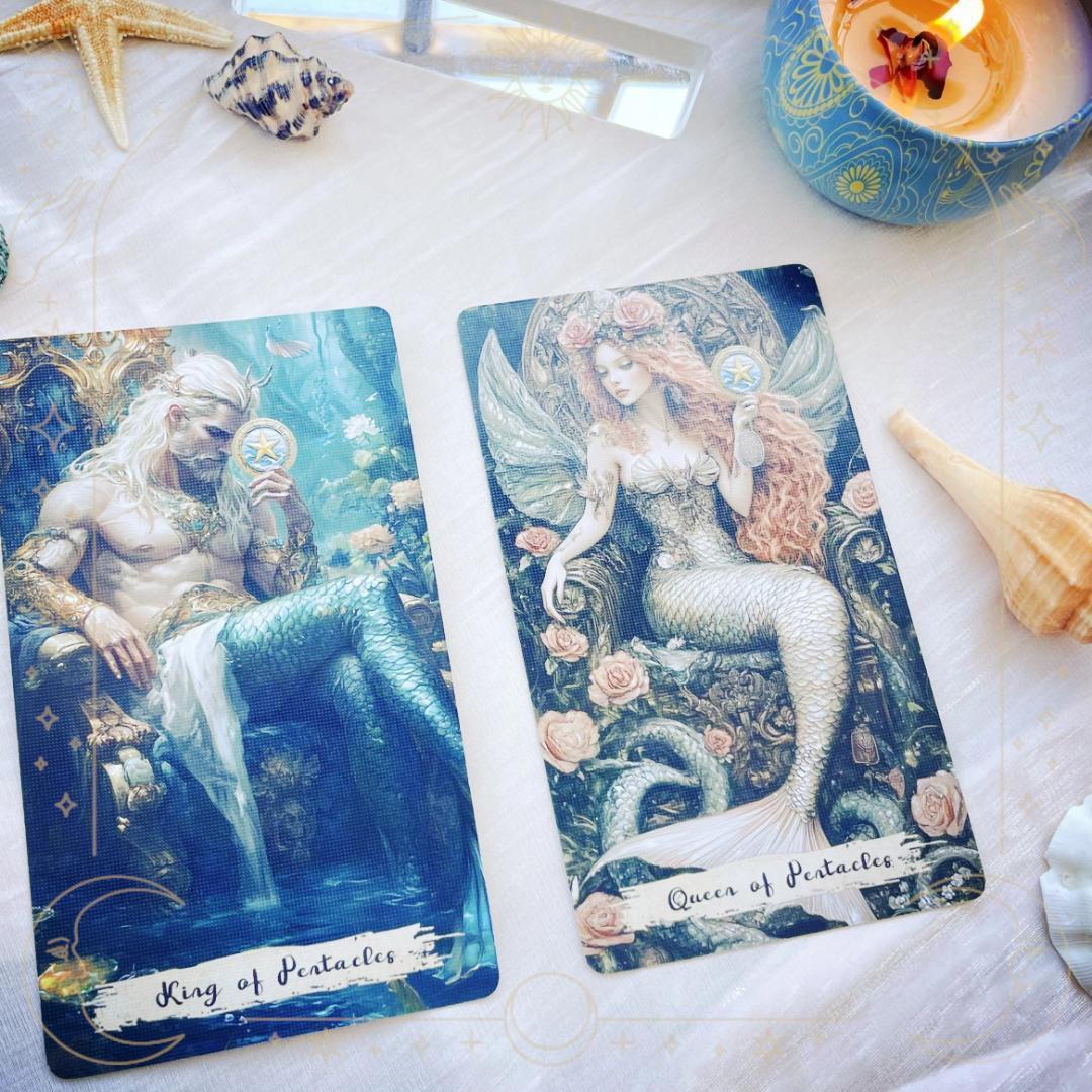 【正規品タロットカード】繊細な美麗イラスト✨マーメイドや海の精霊たちのタロット