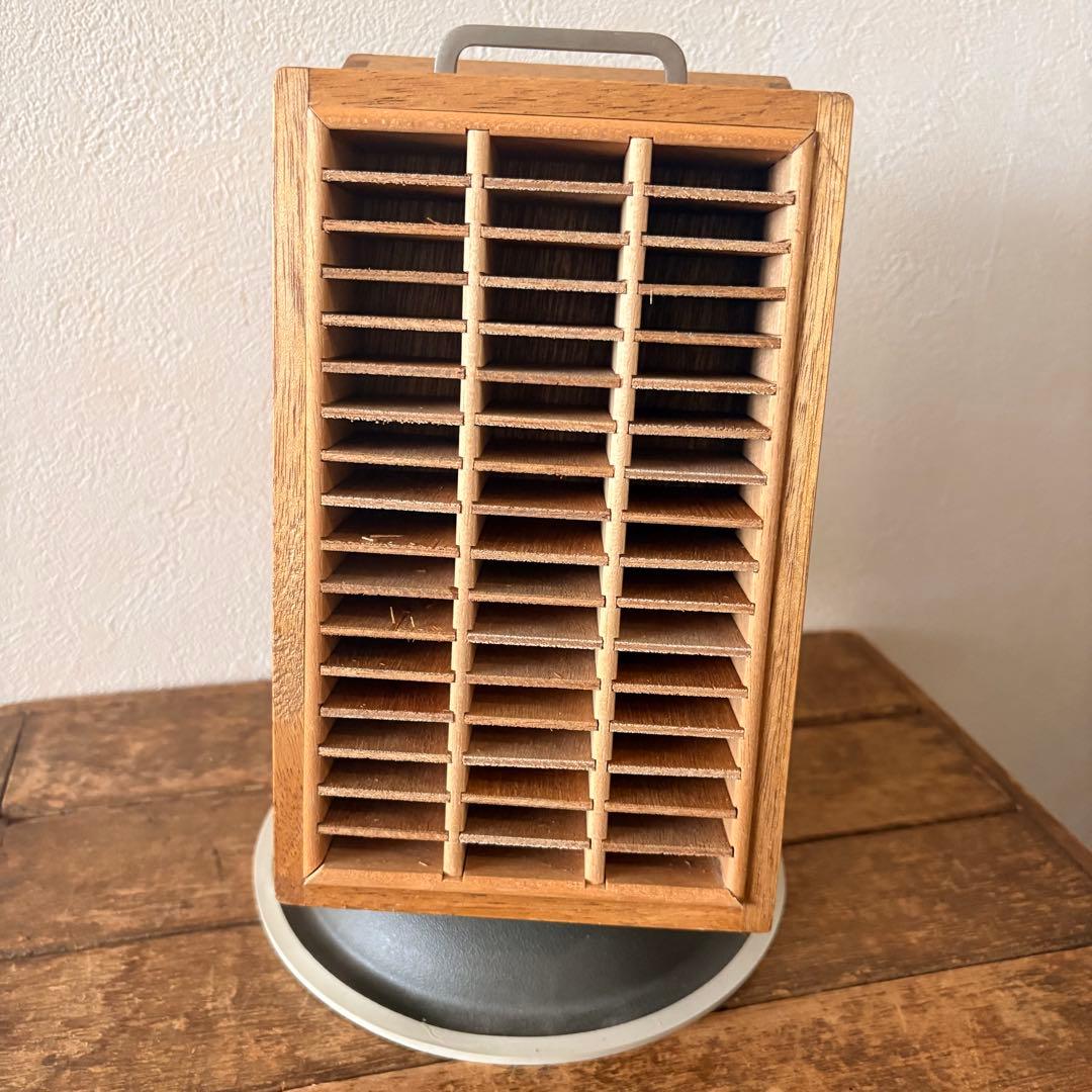 レトロ　トナカイ印　印鑑タワー　回転式ゴム印ケース　古道具 ショーケース　昭和