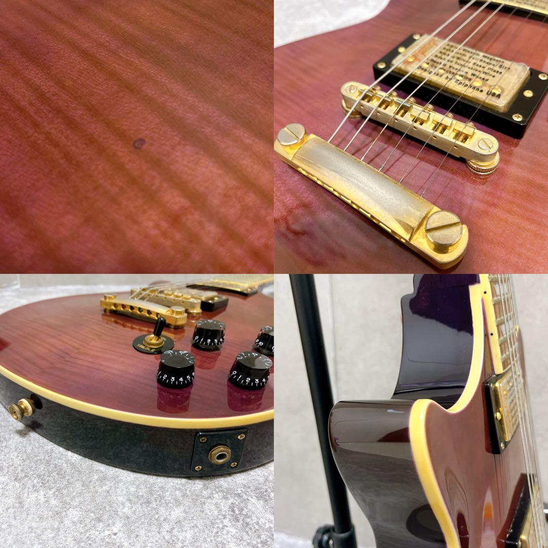 エピフォン Genesis ジェネシス デラックスプロ 虎杢 紫 エレキギター