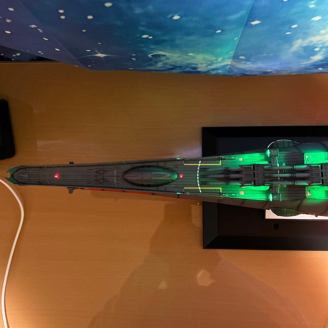 宇宙戦艦ヤマト　1/500フル電飾、墨入れ、つや消し塗装、完成品
