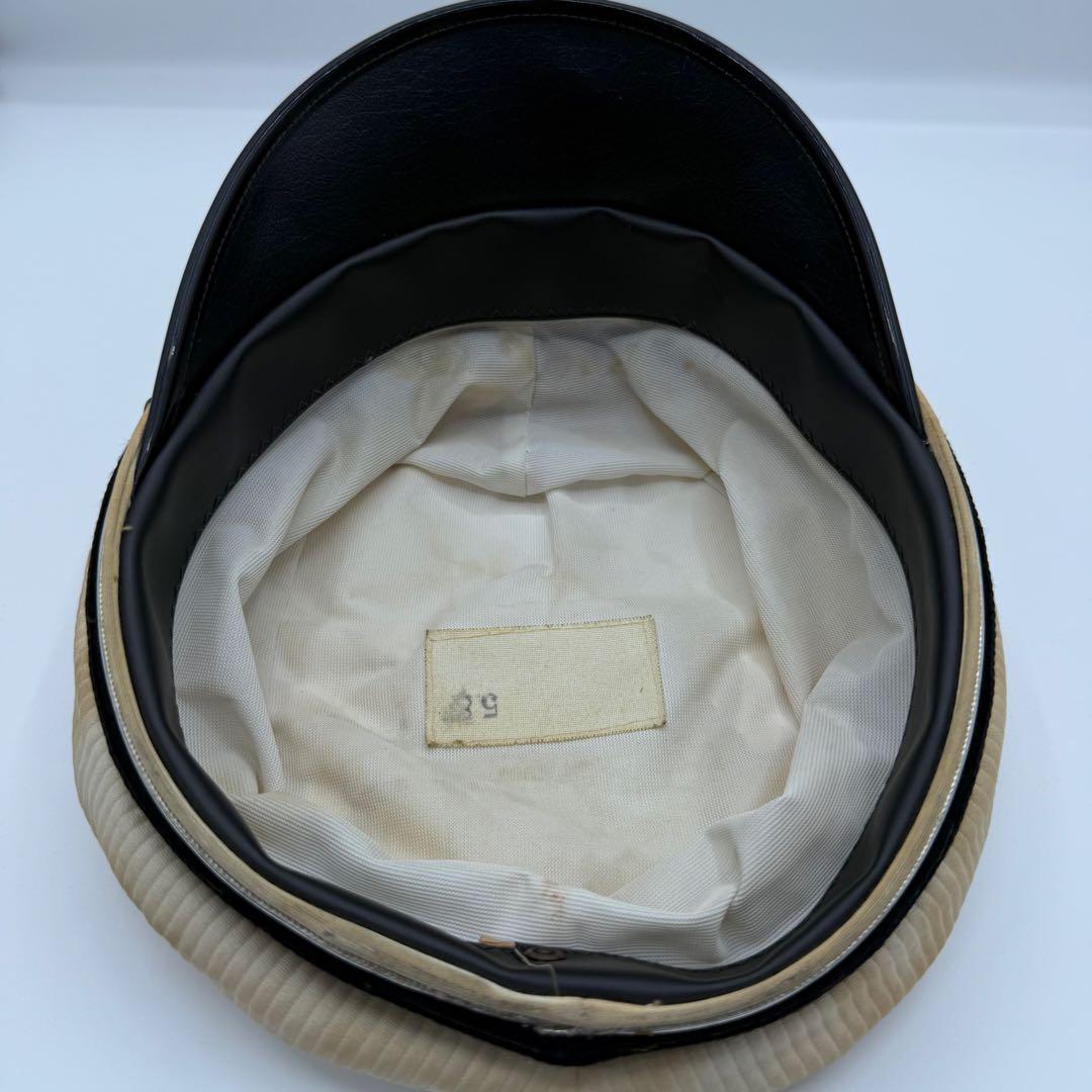⭐️希少⭐️ ドイツ空軍 士官用制帽 鷲章 58 白地 ヴィンテージ 軍物