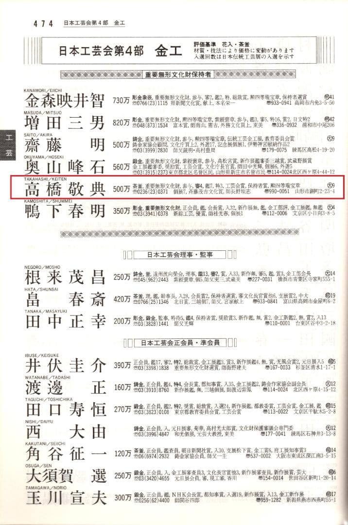 【人間国宝】高橋敬典造『雲龍釡』（共箱）