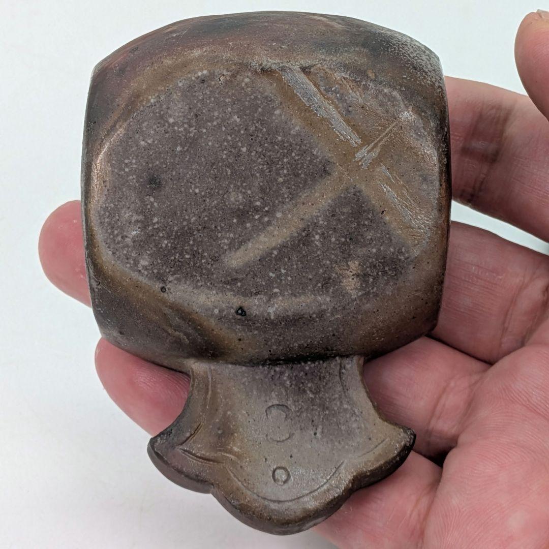 金重利陶苑 備前焼 子香合 合箱合布 抹茶道具 香道具 香盒 干支香合 金彩緋襷