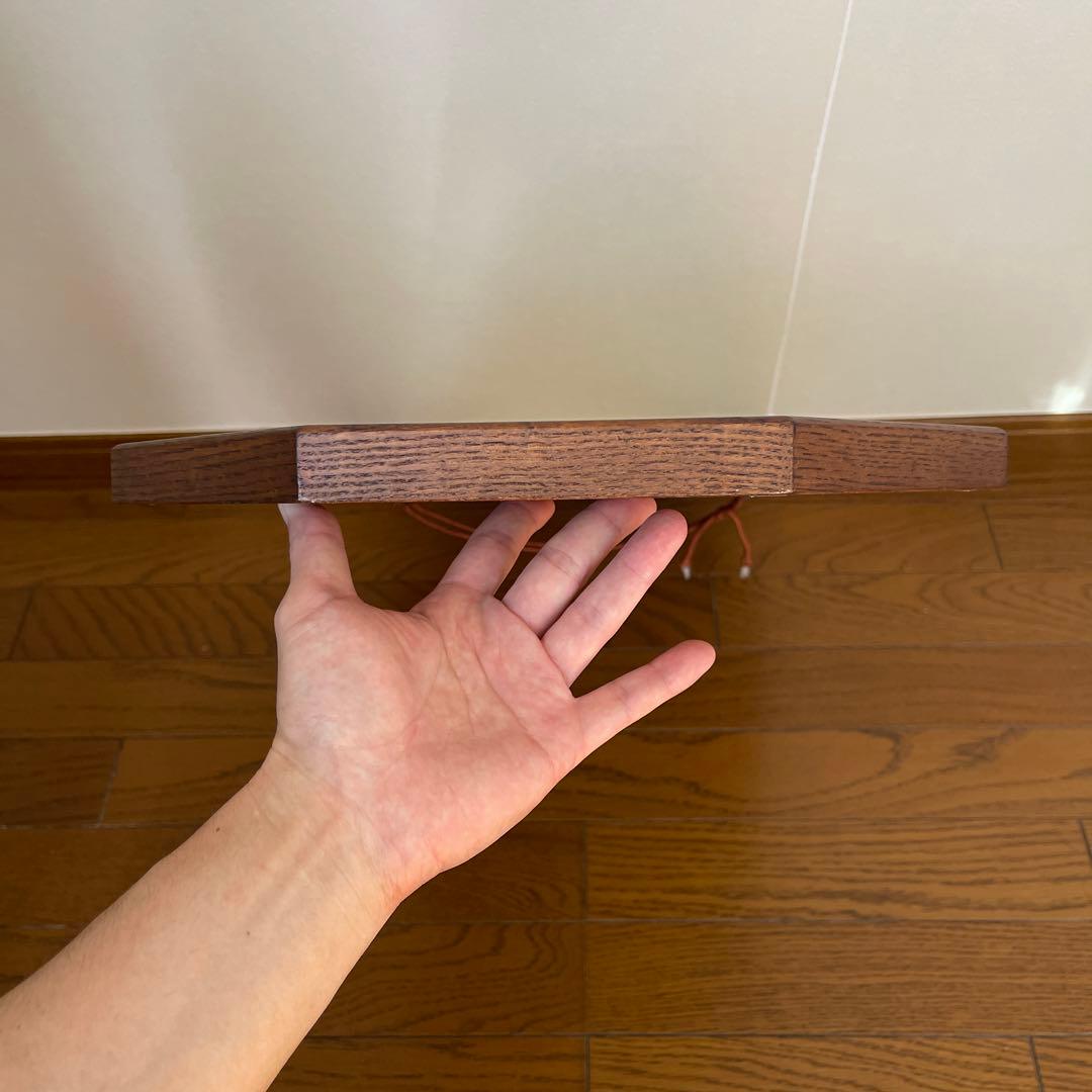 アンティーク 木製 八角形ミラー